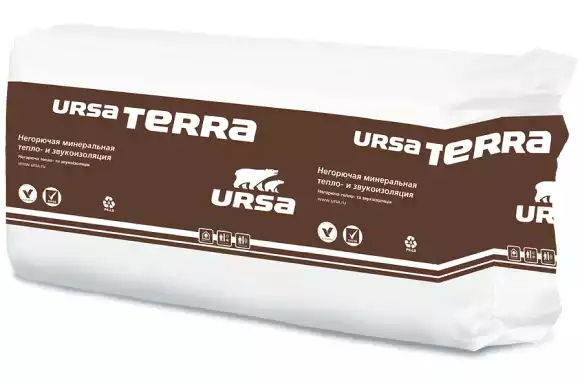 Минеральная вата URSA Тerra 34PN PRO (1250х610х150 мм) 8 шт фото